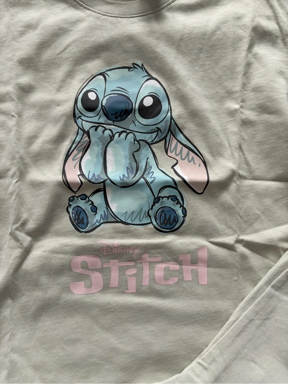 H&M Disney Stitch Kids short Set girls - Sage Green 4t new